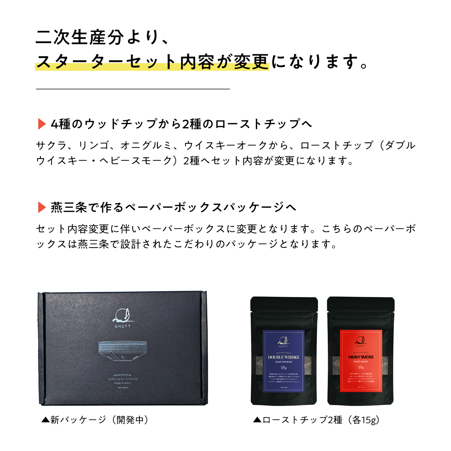 【 ※予約販売商品｜2024年5月中旬お届け予定 】smott（スモット）スターターセット